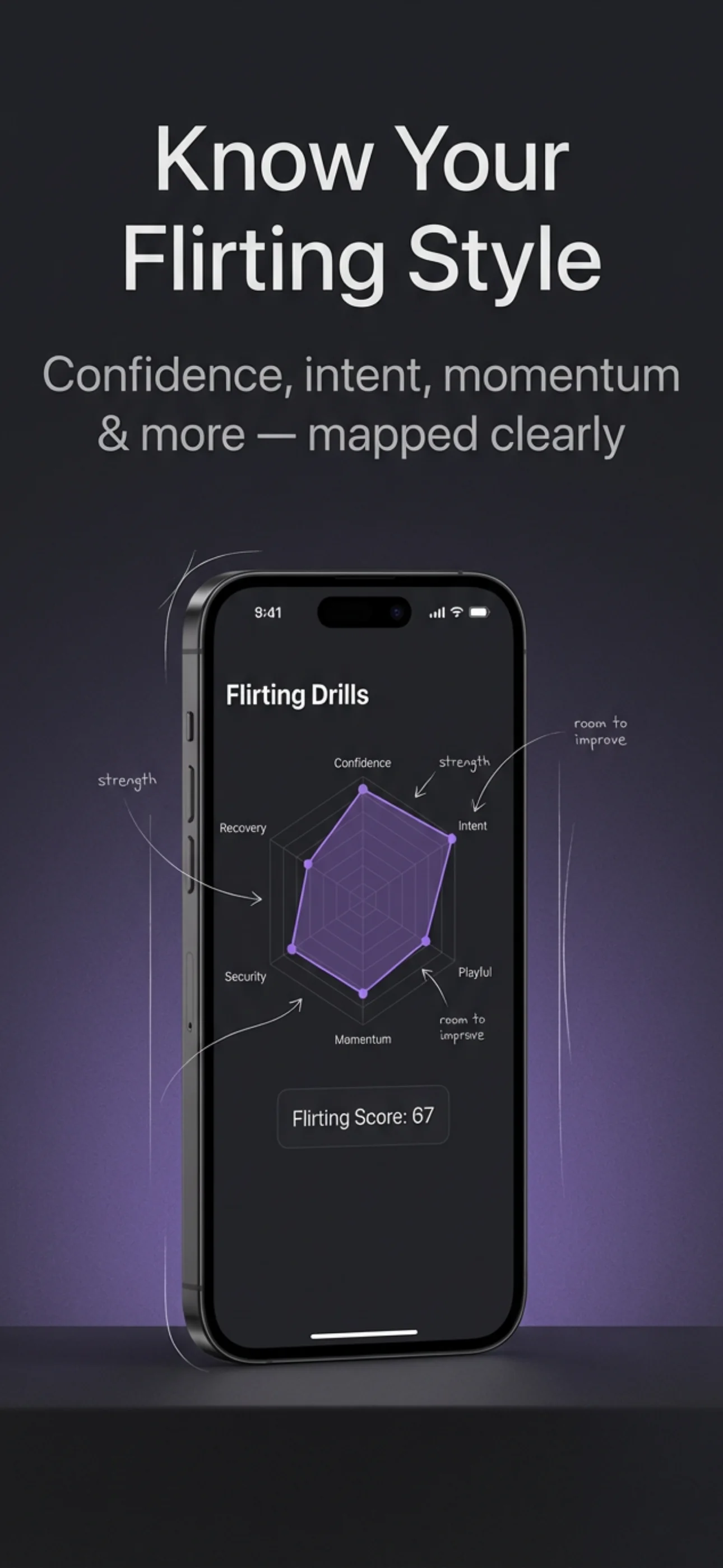 Flirting Drills AI dating coach iOS app — screen 2