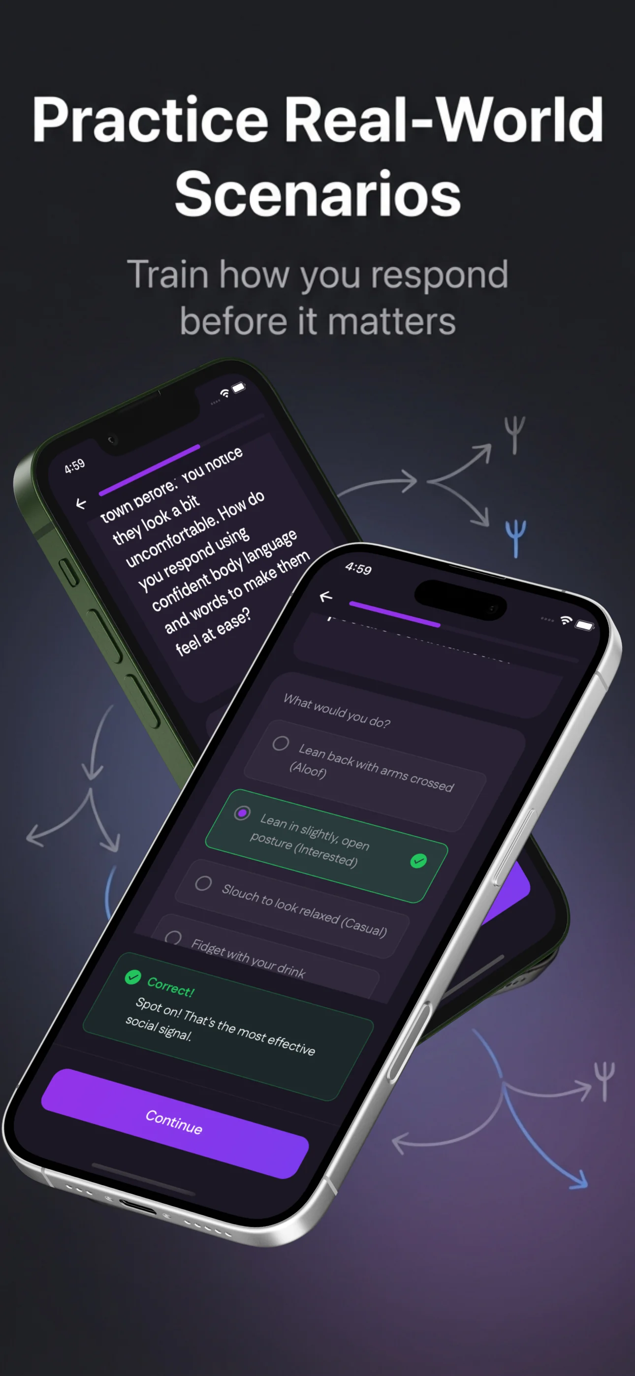Flirting Drills AI dating coach iOS app — screen 3