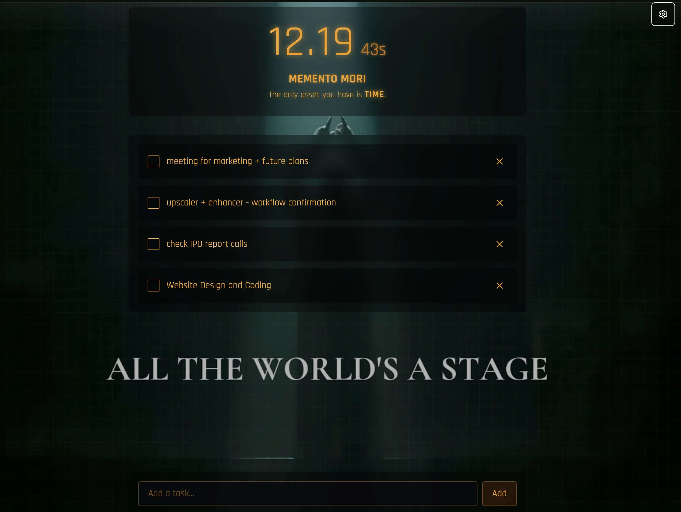 Personal minimal todo app — cyberpunk design Netlify